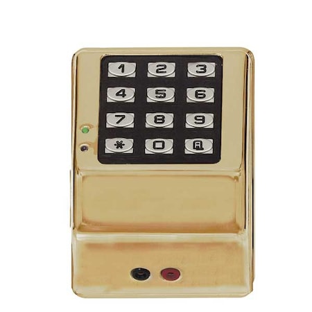 Alarm Lock AlarmLock:  DK3000 Electronic Digital Keypad Bright Brass Finish ALL-DK3000-US3